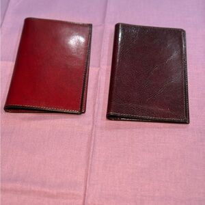 Bosca Red and Brown Passport Holders